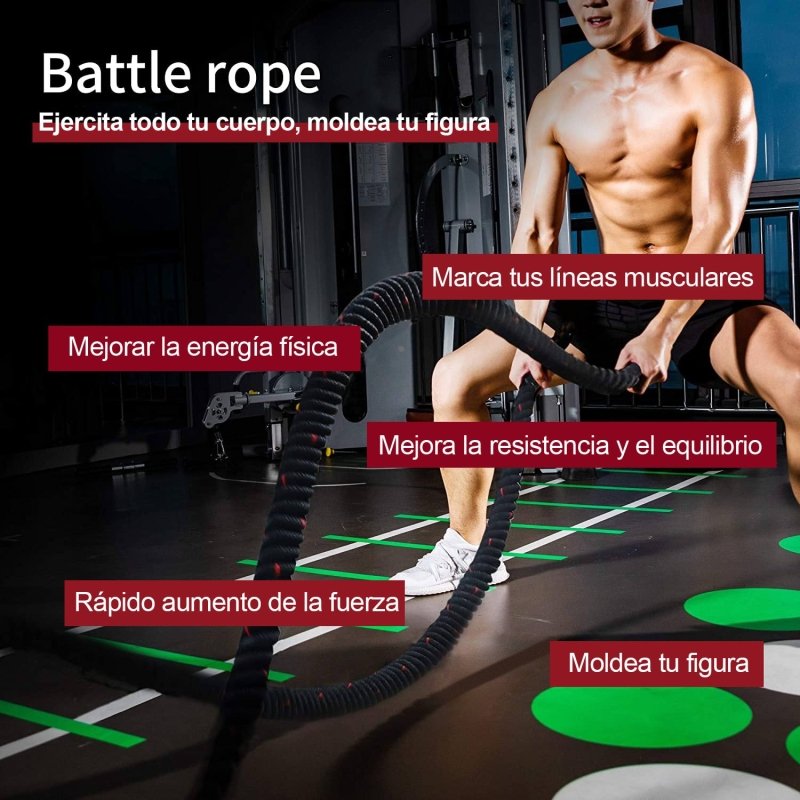 CUERDA DE FUERZA BATTLE ROPE - PROIRON PERU