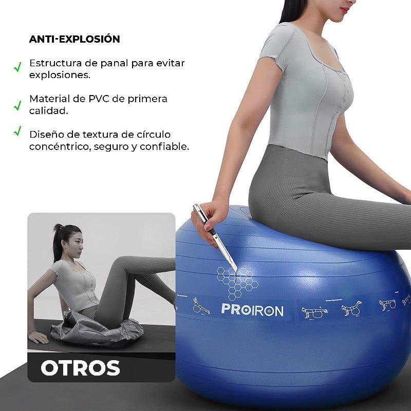 PELOTAS DE YOGA Y PILATES DE 65CM - PROIRON PERU
