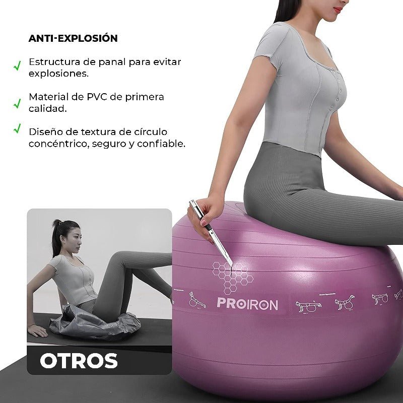 PELOTAS DE YOGA Y PILATES DE 65CM - PROIRON PERU