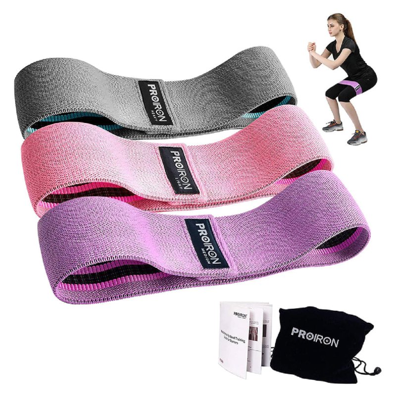 Set de 3 Bandas de Resistencia de Tela Elástica - PROIRON PERU