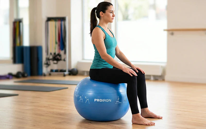 Pelota de pilates: qué tamaño elegir según tu altura