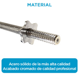 Barra Recta Cromada PRO 130KG - 25mm - 182cm