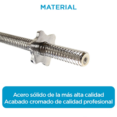 Barra Recta Cromada PRO 130KG - 25mm - 182cm