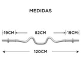 Barra Pre Olímpica Super Curva Z 100kg - 25mm - 120cm
