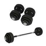 Juego de Mancuernas de Caucho Ajustable