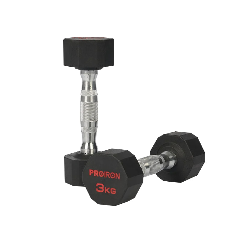 Mancuernas de Caucho Dodecagonal (Par)