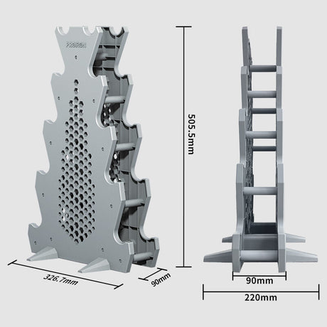 Rack de PVC de 5 niveles