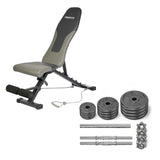 Set Home Gym PRO (Banca PRO -I + Juego de Mancuernas de Hierro Fundido Ajustable)