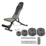 Set Home Gym PRO (Banca PRO -I + Juego de Mancuernas de Hierro Fundido Ajustable)