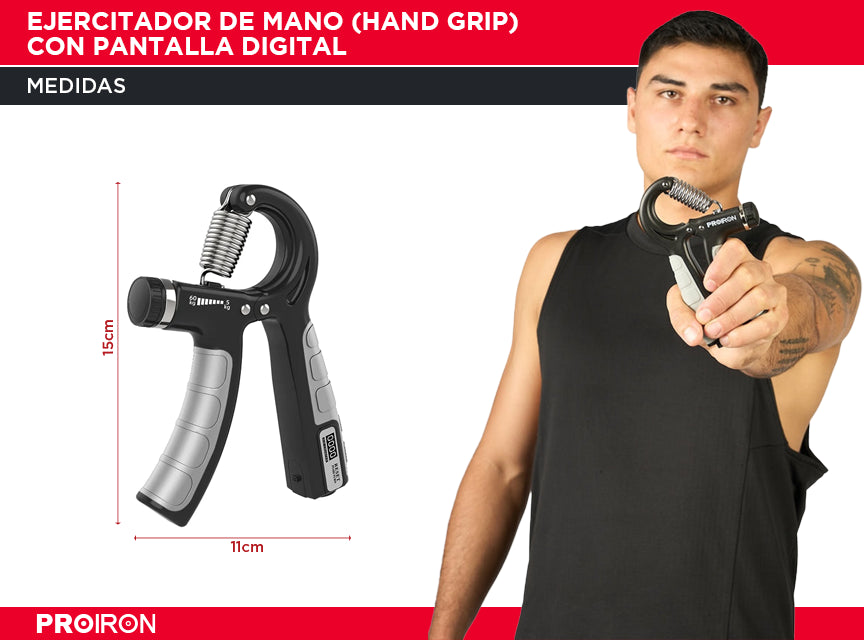 Ejercitador de mano (Hand Grip) con pantalla digital