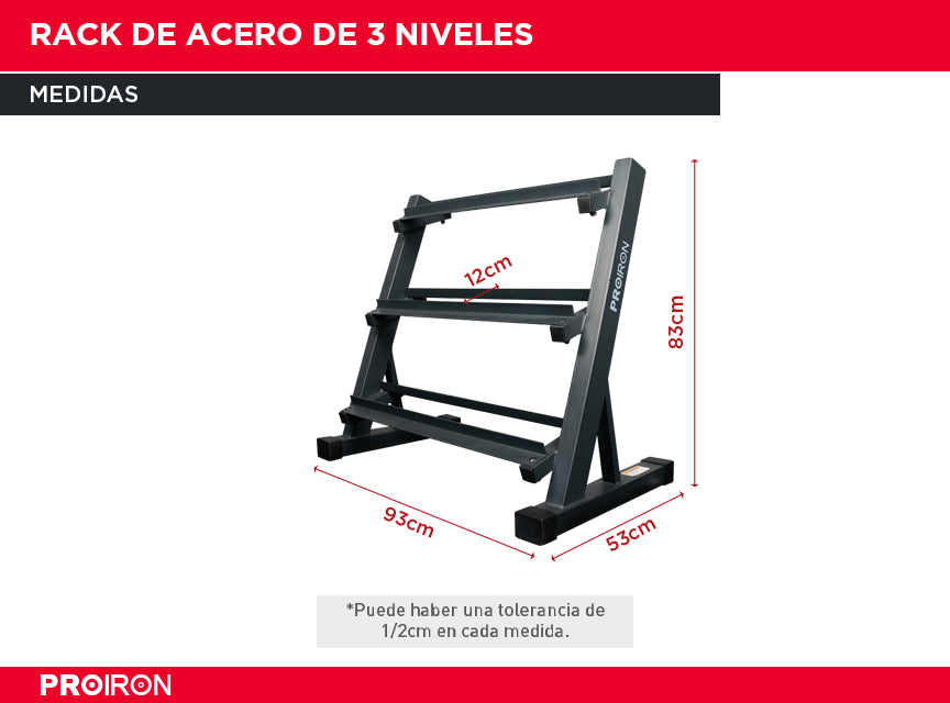 Rack de Acero de 3 niveles