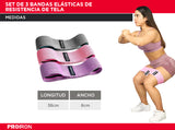 Set de 3 Bandas Elásticas de Resistencia de Tela