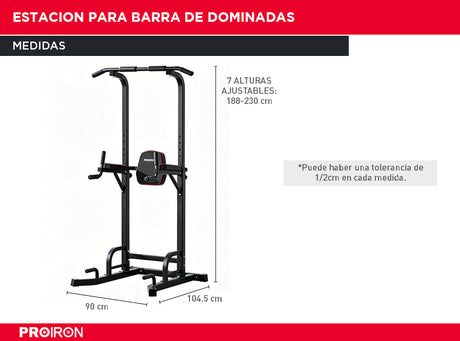Estación para barra de dominadas
