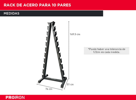 Rack de Acero para 10 Pares