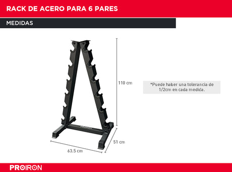 Rack de Acero para 6 Pares