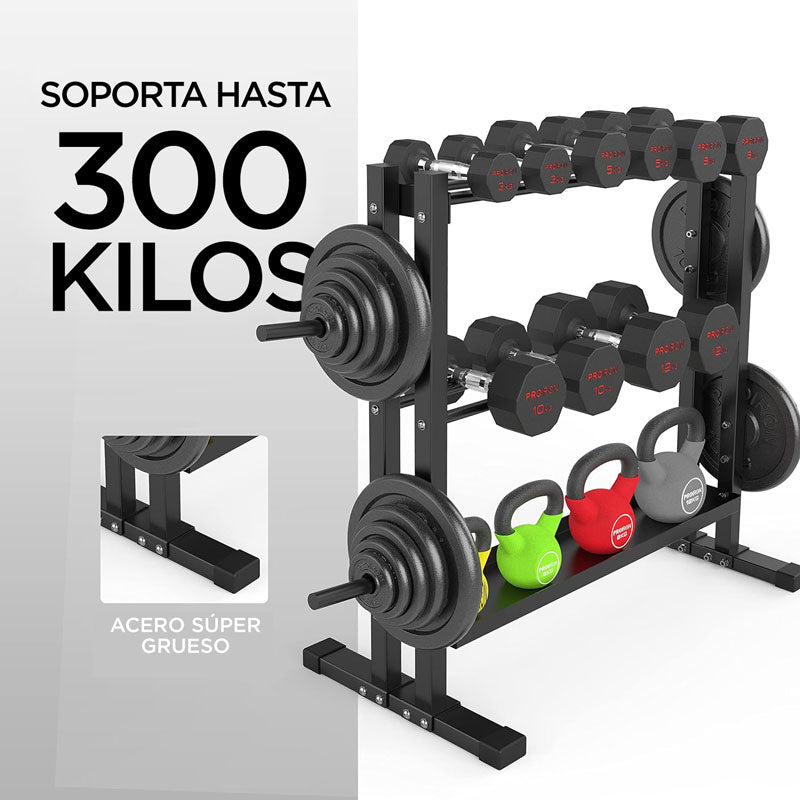 Rack de Pesas Rusas y Mancuernas de Acero II - PROIRON PERU