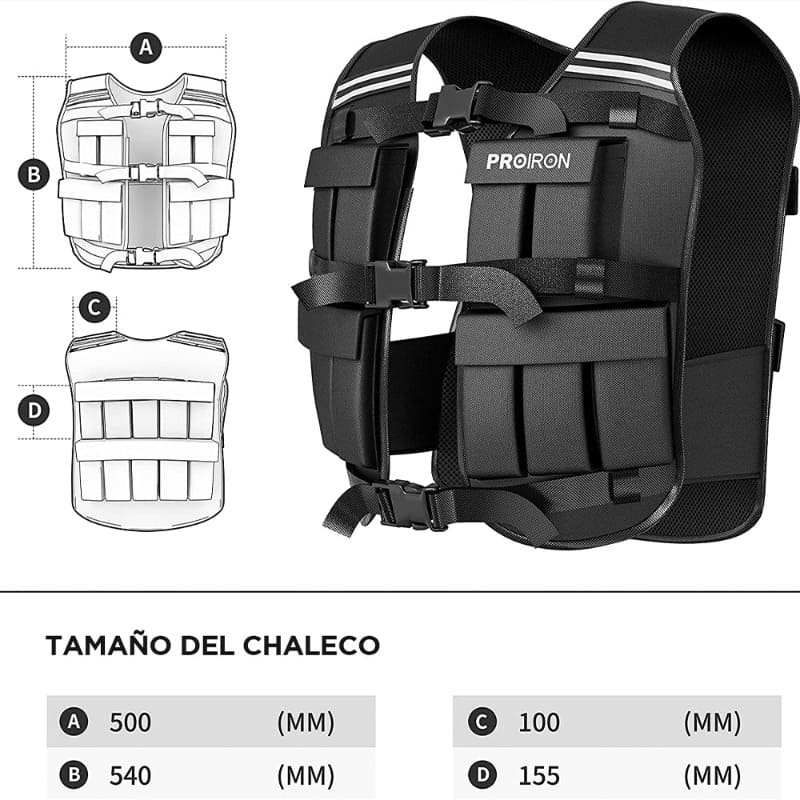CHALECO CON PESO AJUSTABLE - PROIRON PERU