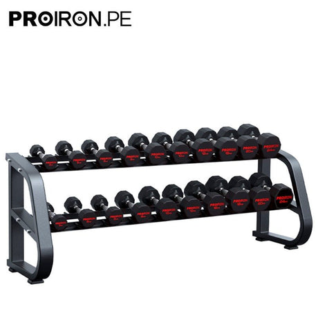 RACK DE 10 PARES DE MANCUERNAS DE 2 NIVELES - PROIRON PERU