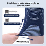 RODILLERA DEPORTIVA DE COMPRESION EN FORMA DE U CON ALMOHADILLA DE GEL Y ESTABILIZADORES LATERALES AZUL CON GRIS - PROIRON PERU