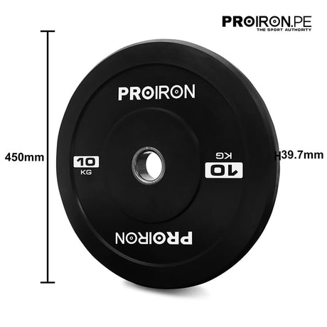 DISCOS OLIMPICOS BUMPER NEGROS PROIRON (PAR) - PROIRON PERU