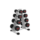 Sets de Mancuernas Dodecagonales de Caucho + RACK - PROIRON PERU